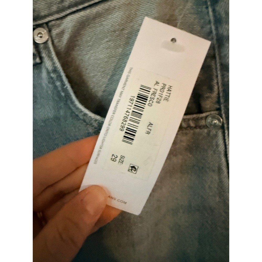 AG Hattie High Rise Barrel Jeans Al Fresco Light Wash Rigid Denim Size 29 NEW - Picture 4 of 5